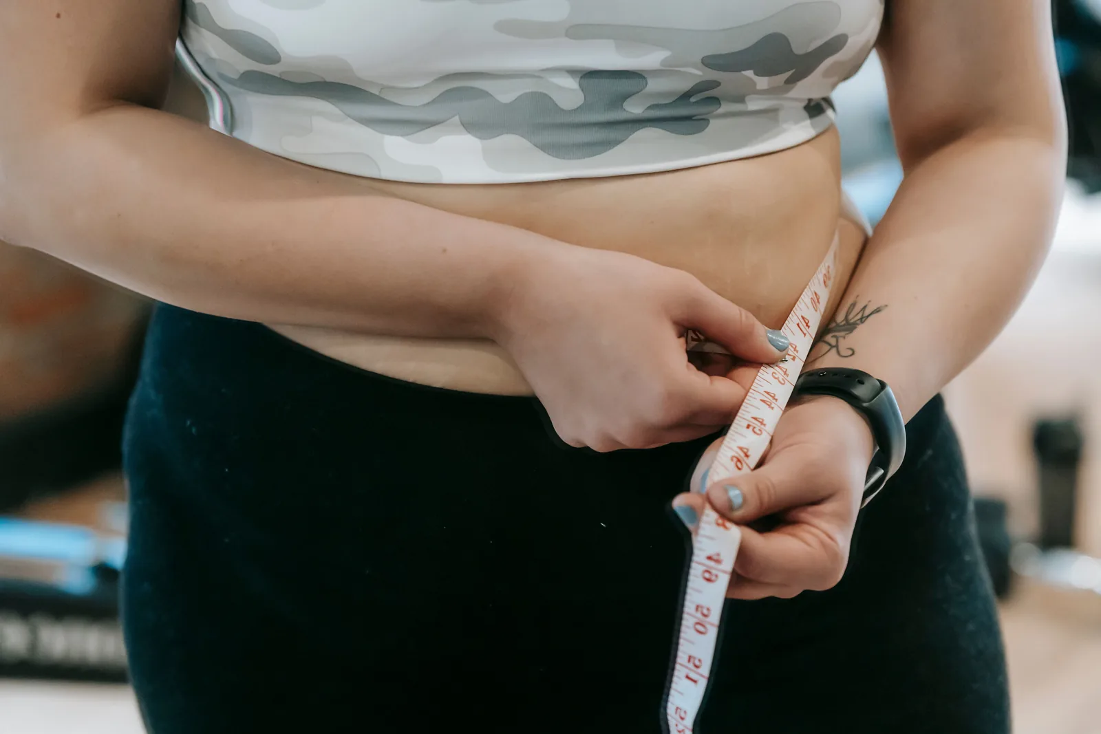 Tracking waist circumference with a tape measure